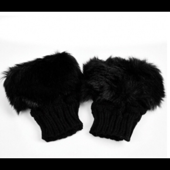 NEW❄️1 Left Black Fingerless Gloves Knit Mitten❄️ - Picture 3 of 3